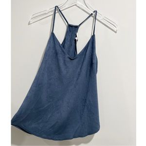 Lavender Brown Faux Suede Tank Top Size Medium
